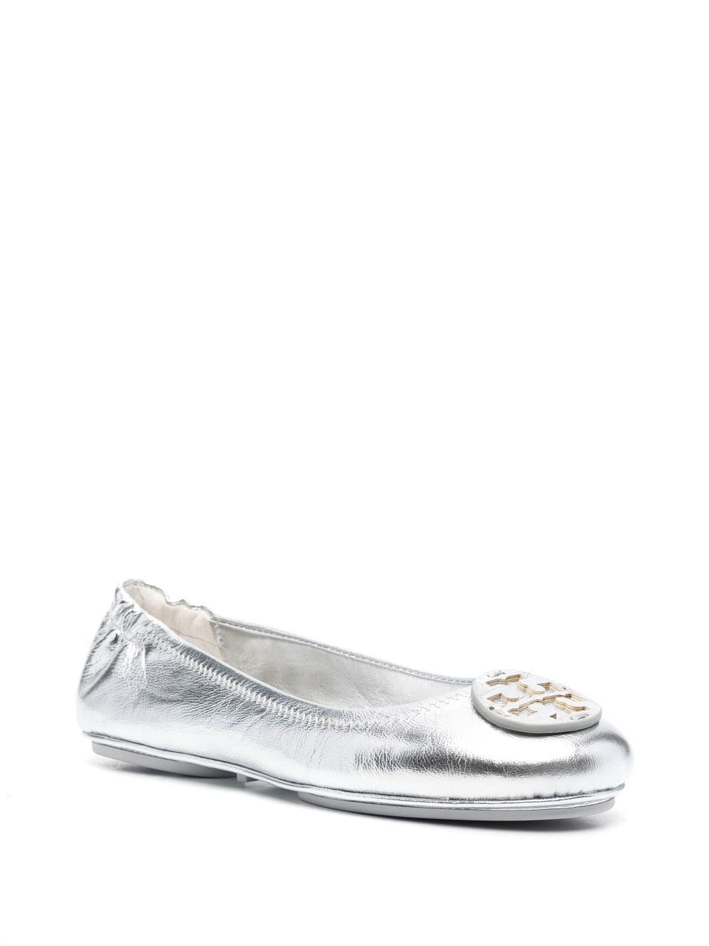 Tory Burch Ballerina's met metallic-effect - Zilver