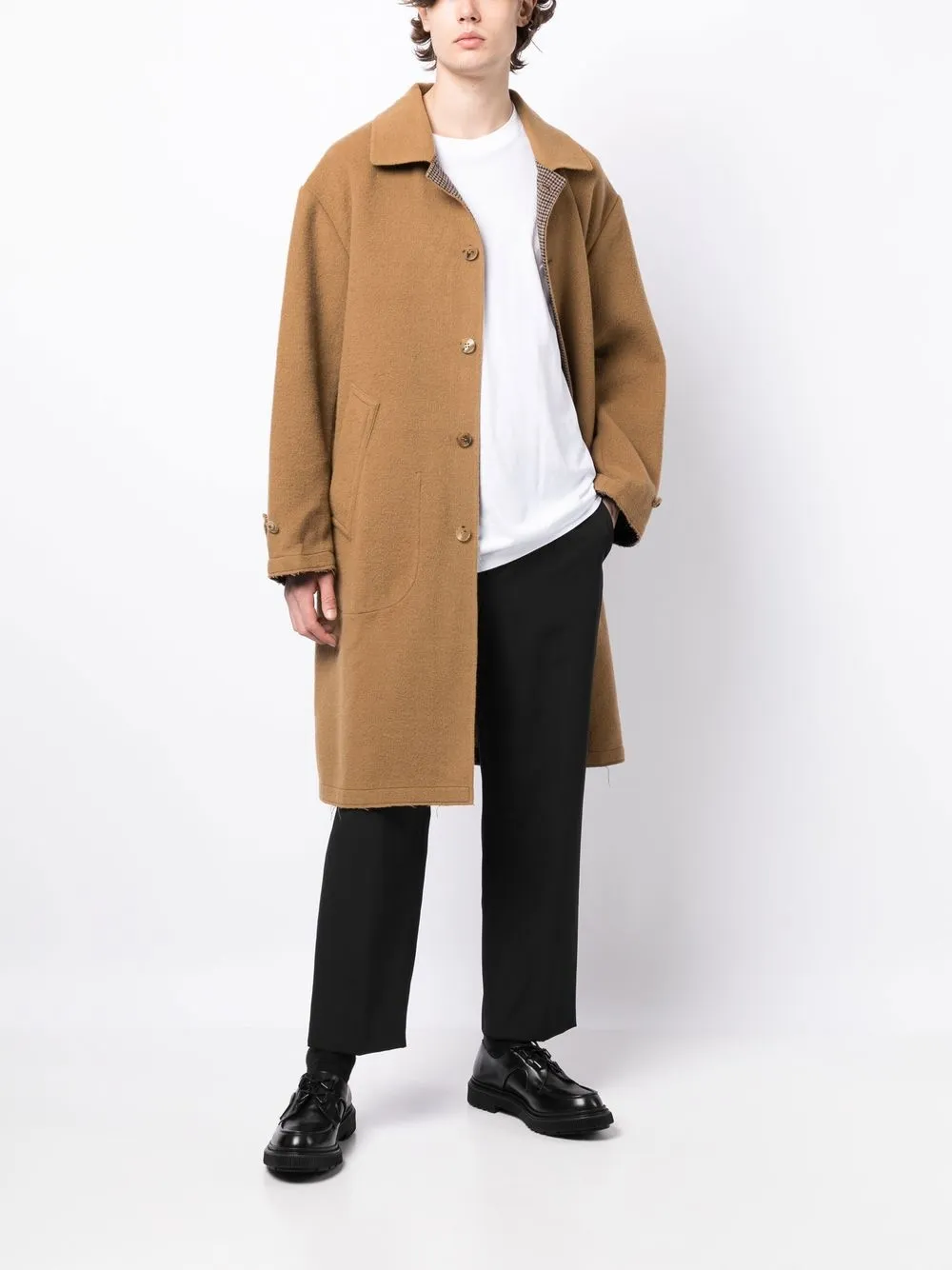Comme Des Garçons Homme single-breasted Button Coat - Farfetch