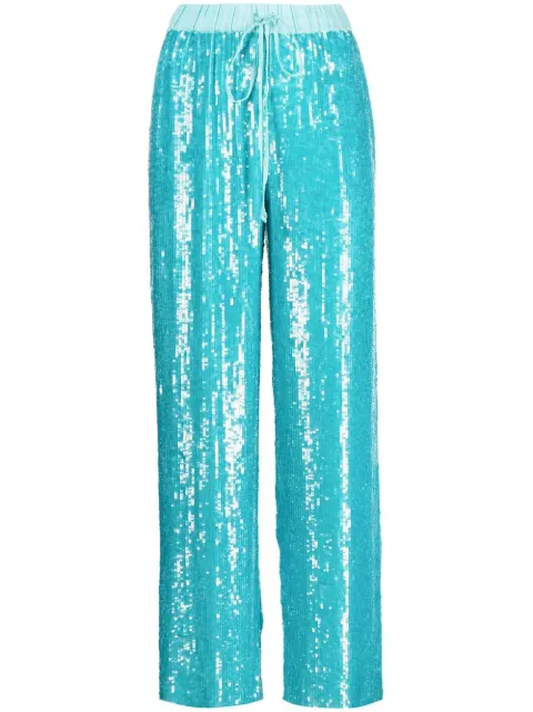 P.A.R.O.S.H. sequin-embellished straight-leg trousers 