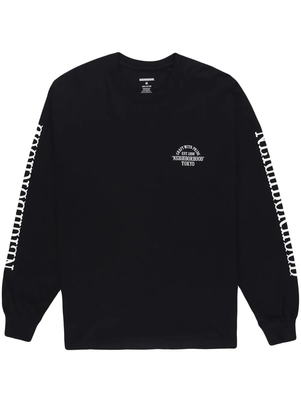 

Neighborhood logo-print long-sleeve T-shirt - Black