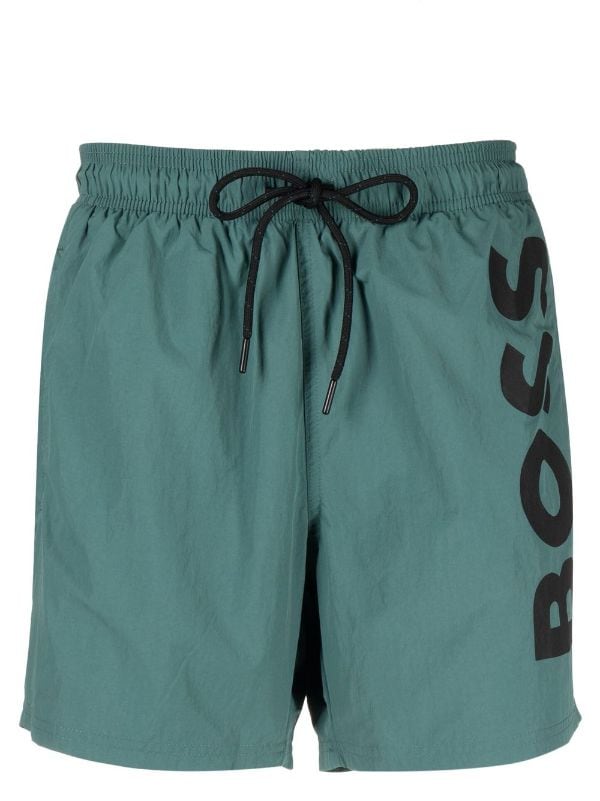 BOSS logo-print Swim Shorts - Farfetch