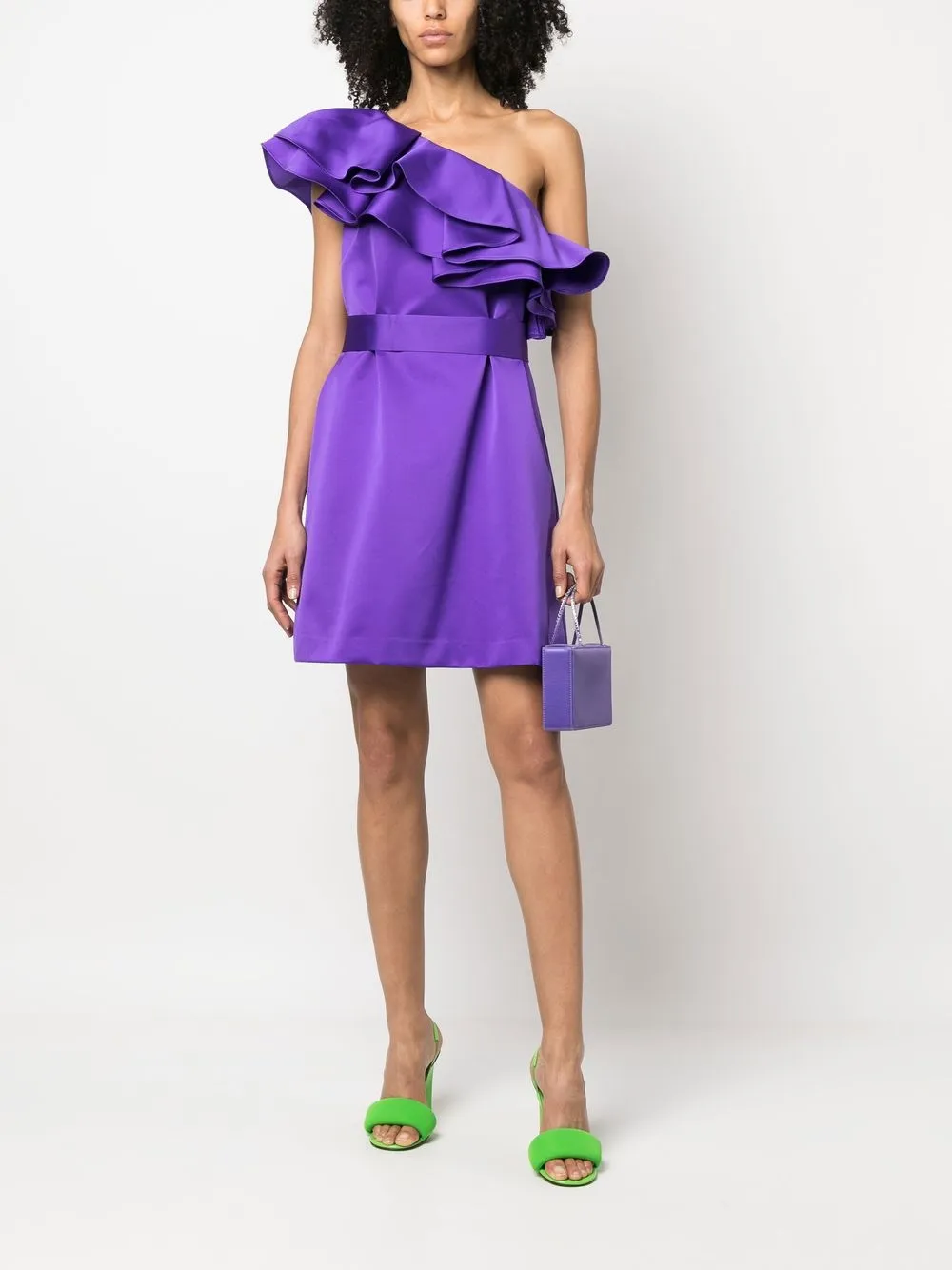 P.A.R.O.S.H. Asymmetrische mini-jurk - Paars