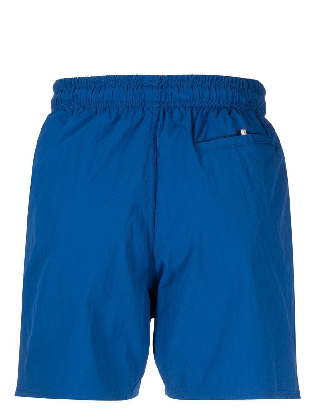Shop Hugo Boss Logo-print Swim Shorts In Blue