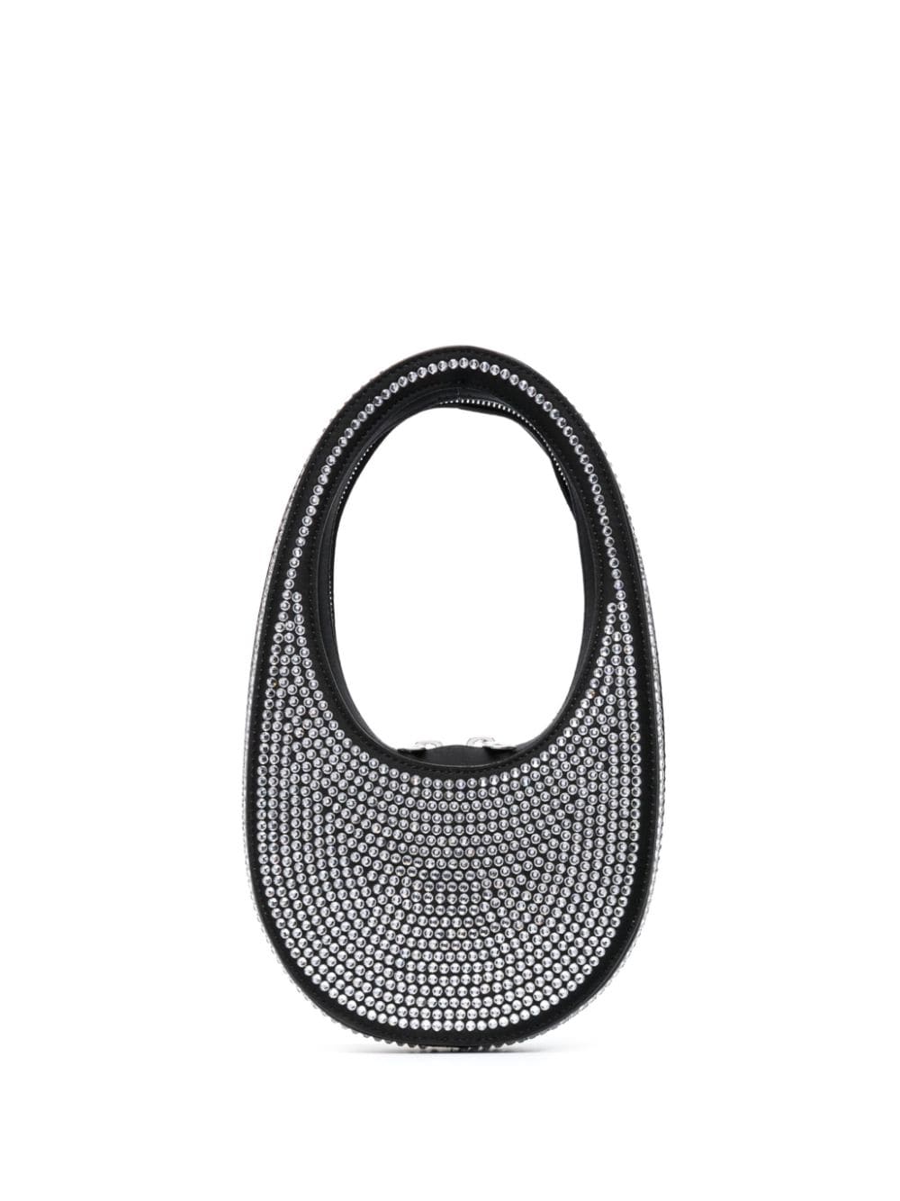 Coperni Mini Swipe Crystal-embellished Bag In Black