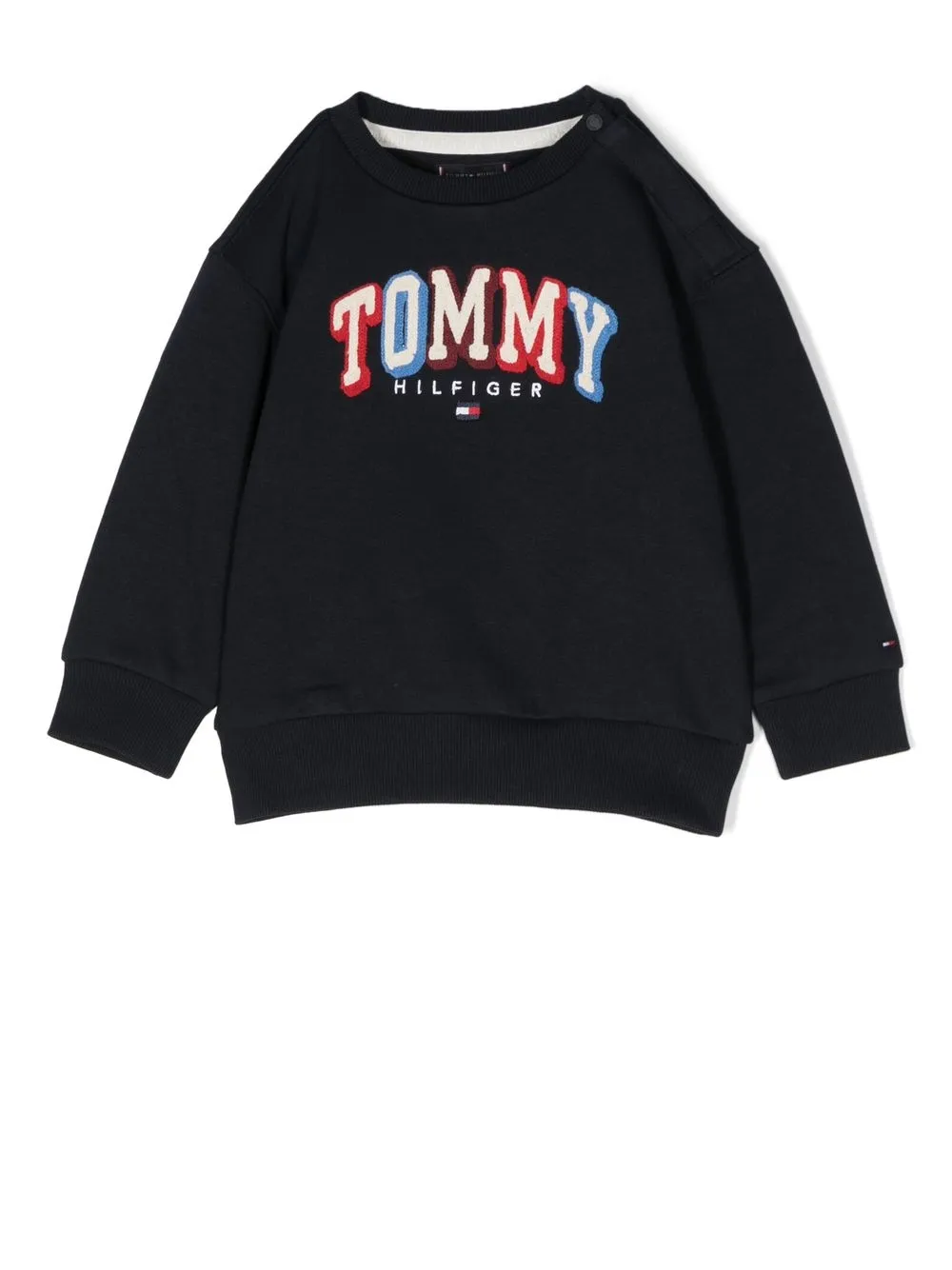 

Tommy Hilfiger Junior logo-print crew neck sweatshirt - Blue