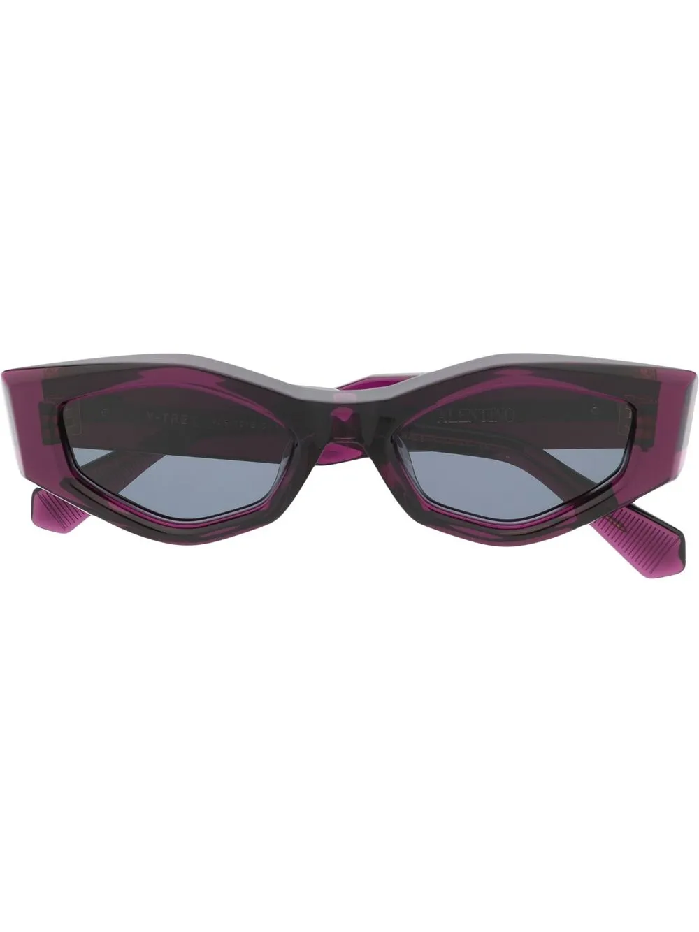 

Valentino Eyewear Rockstud irregular-frame sunglasses - Purple