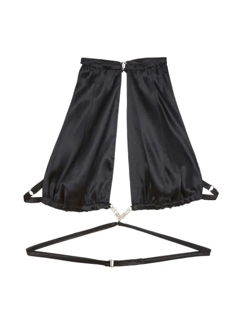 Fleur Du Mal crystal-embellished open back top