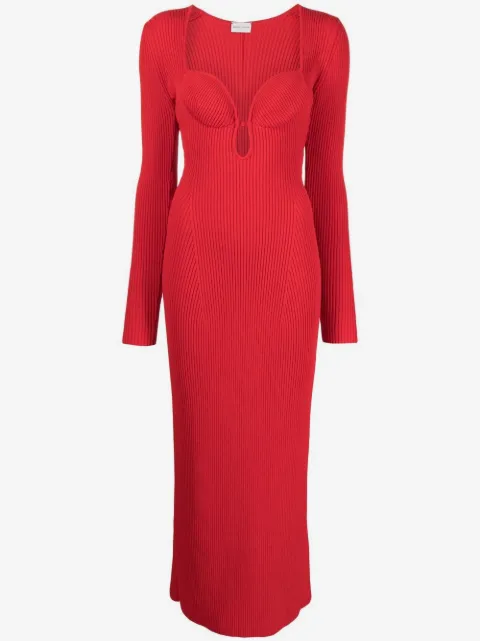 Magda Butrym Maxikleid aus geripptem Strick