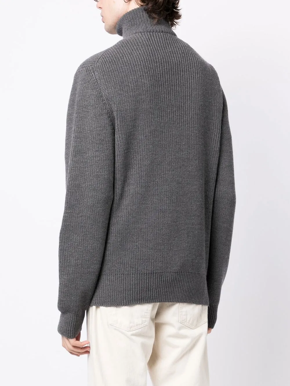 OFFICINE GENERALE TAREK 拉链领羊毛毛衣