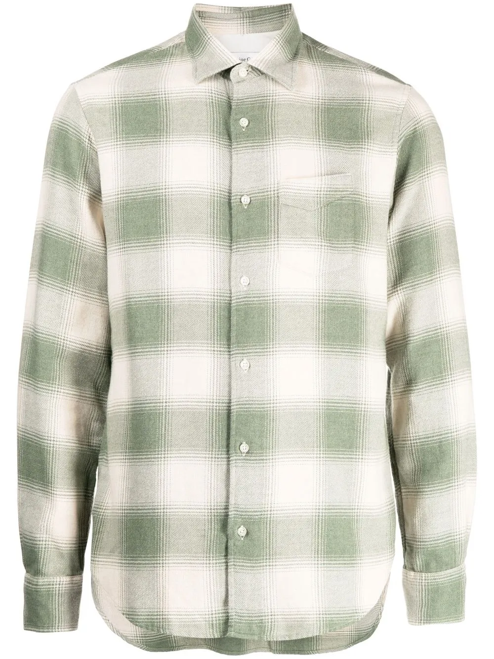 

Officine Generale Giacomo checked cotton shirt - Green