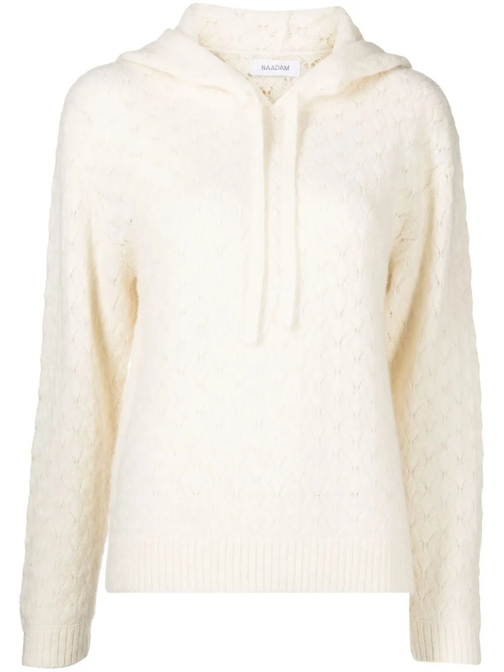 

NAADAM Sof Pointelle knit hoodie - Neutrals