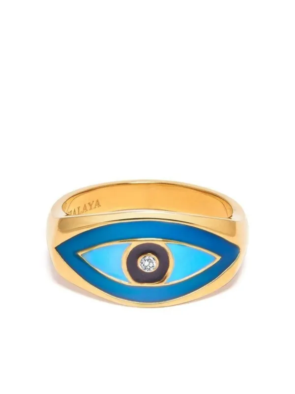 Nialaya Jewelry Evil Eye リング L | ゴールドトーン | FARFETCH JP