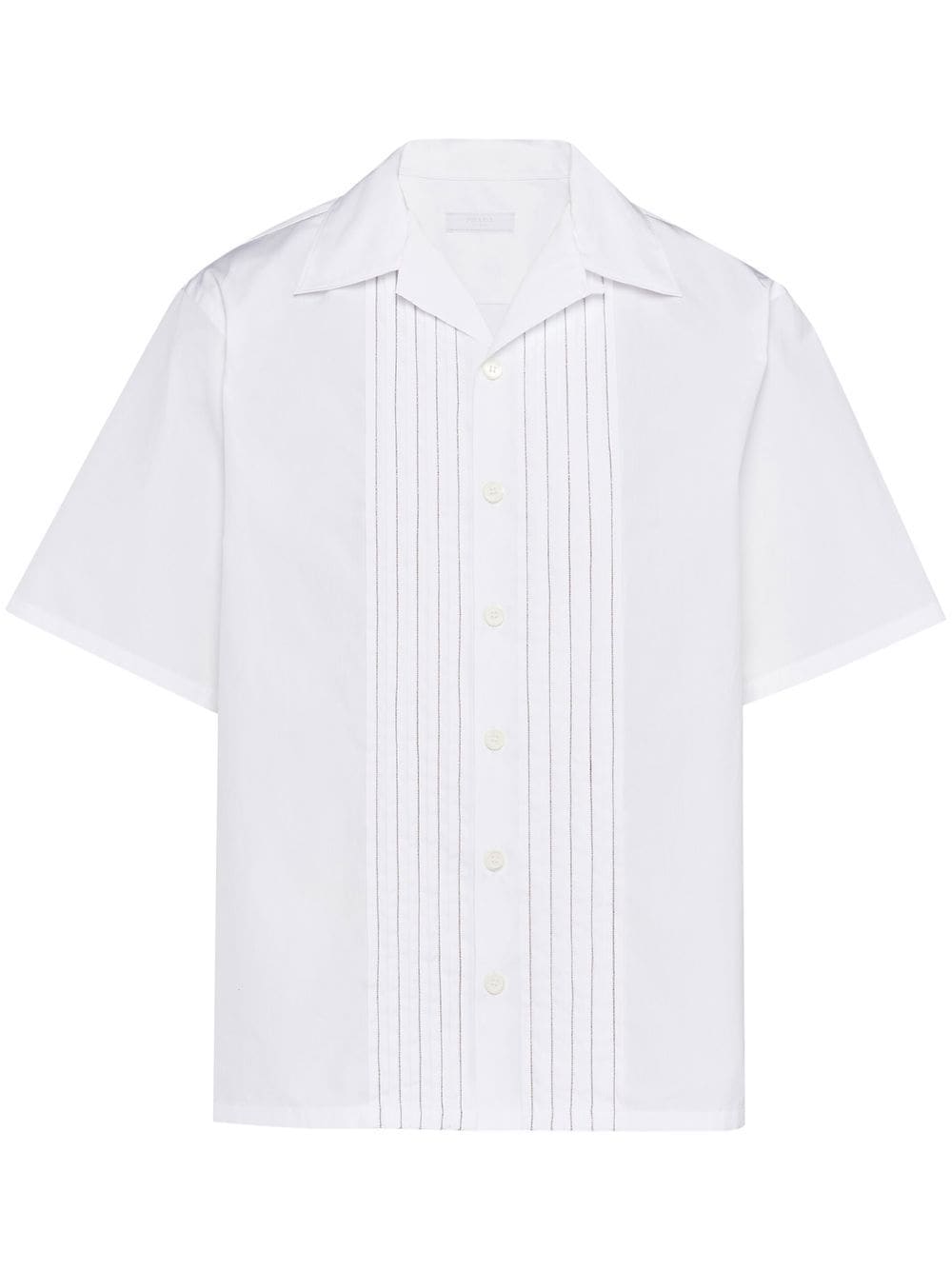 Prada pleated-panel Cotton Shirt - Farfetch