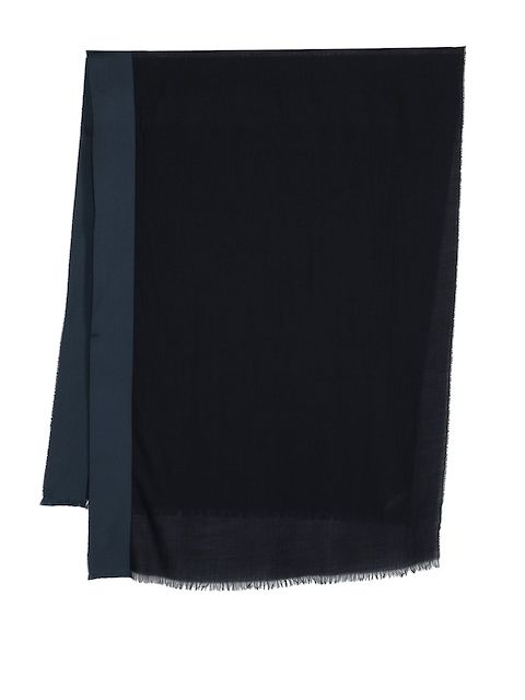 Johnstons of Elgin contrasting-border wool scarf