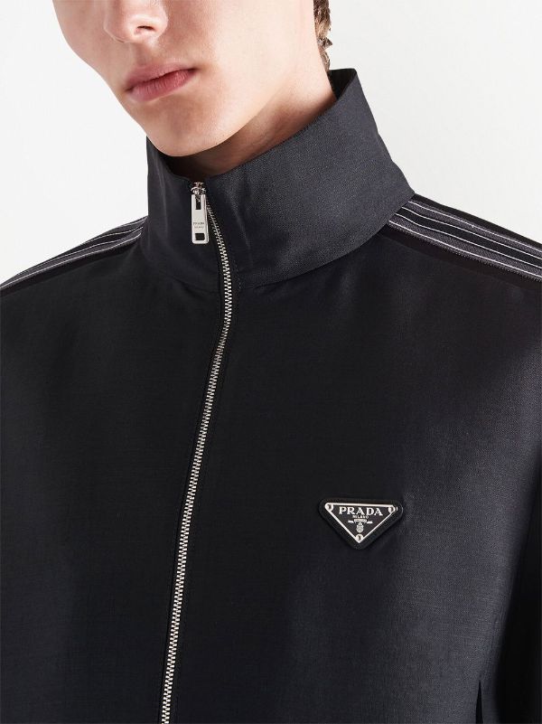 Prada triangle-logo Blouson Jacket - Farfetch