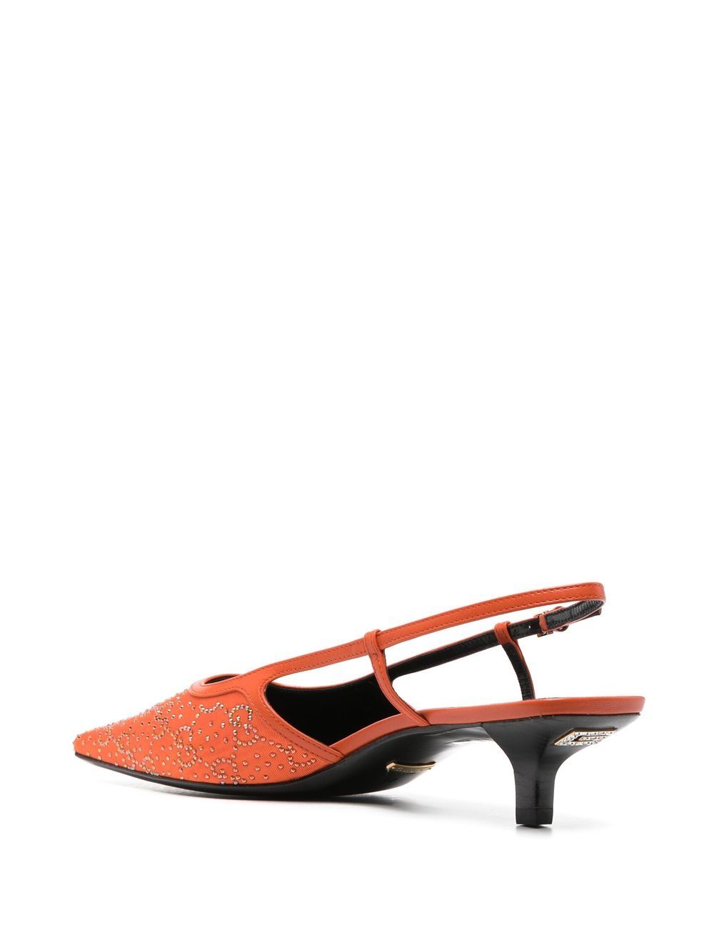 Gucci GG-embellished 35mm slingback pumps Orange