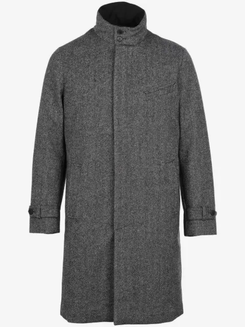 Norwegian Wool single-breasted down-filled coat