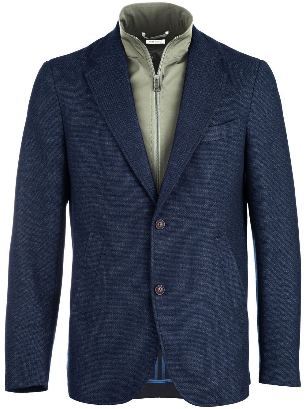 

Norwegian Wool blazer de cachemira a capas - Azul