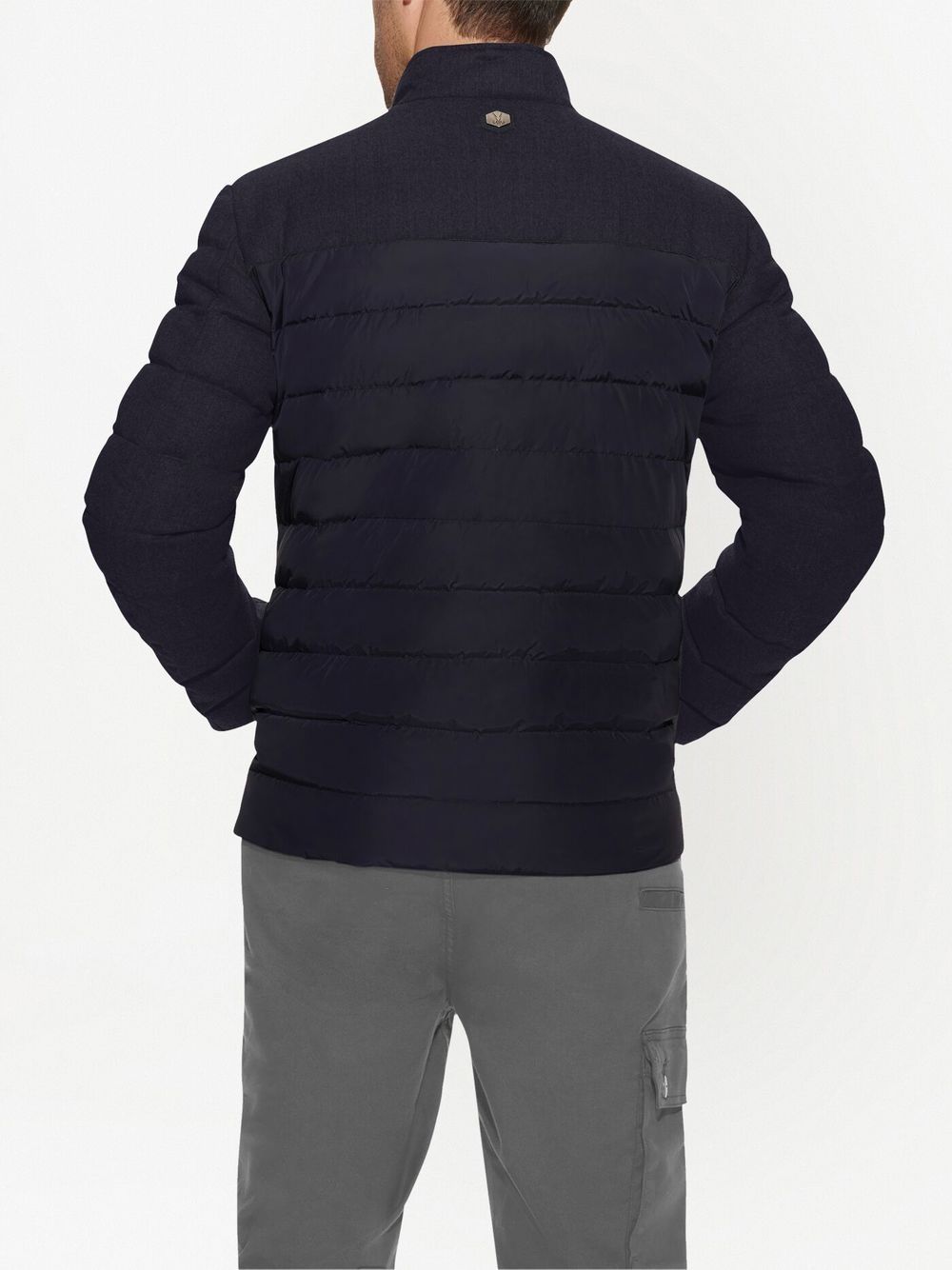 Shop Norwegian Wool Quilted Padded Down Jacket In Blue