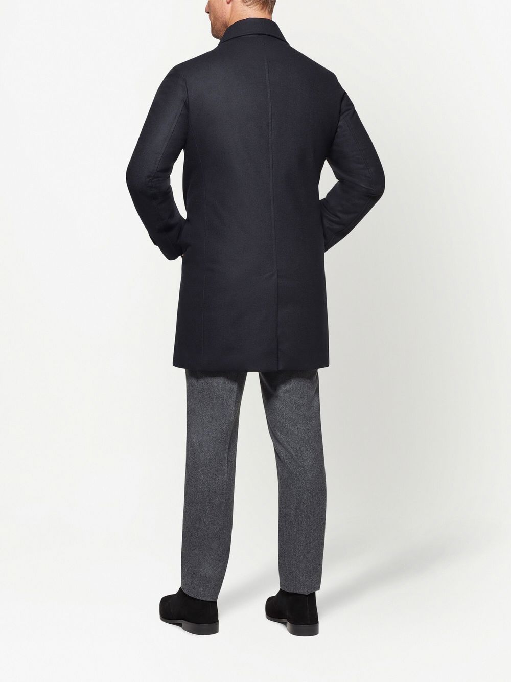 Shop Norwegian Wool Down-lined Wool Coat In Black