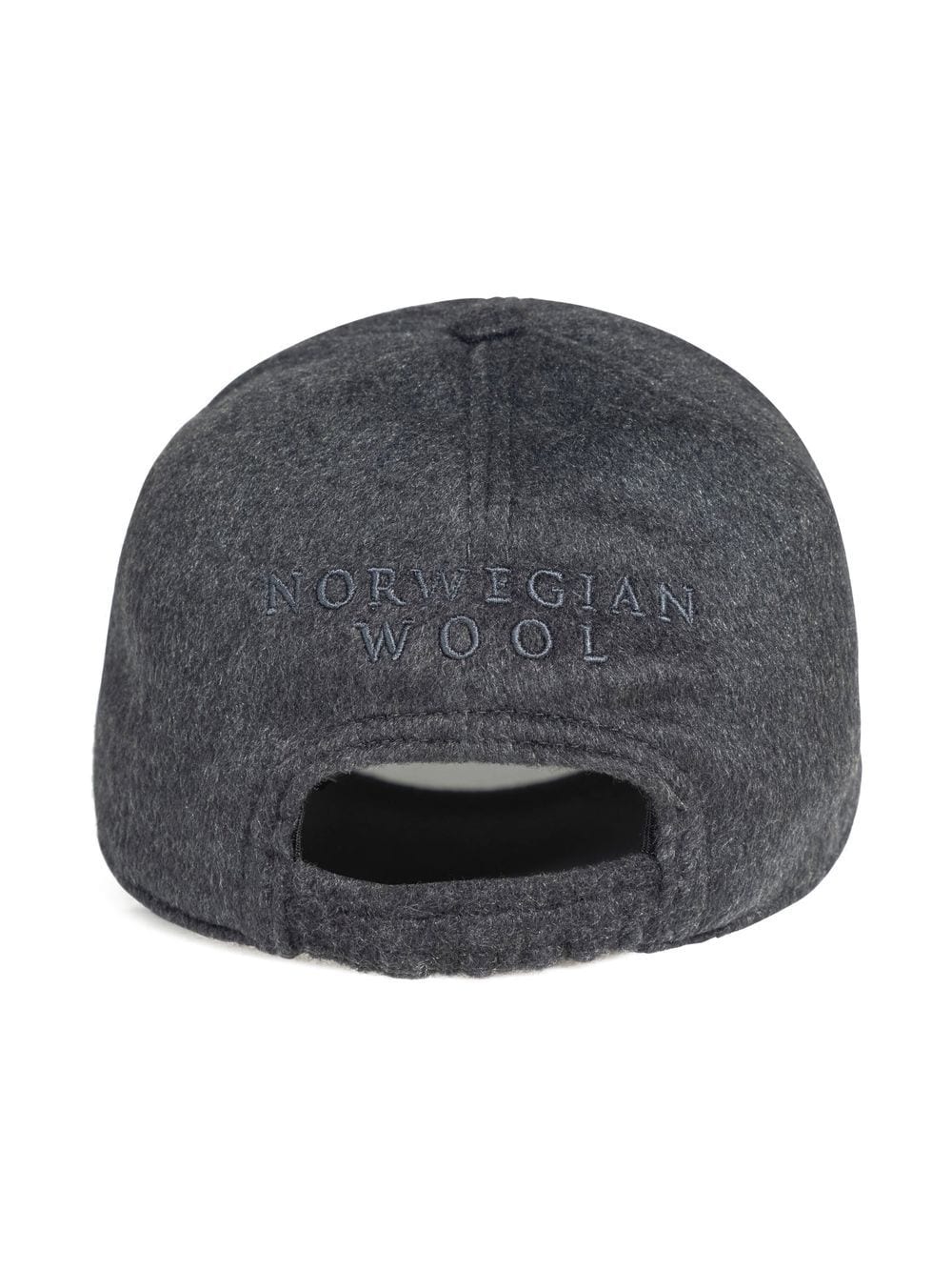 Shop Norwegian Wool Logo-embroidered Baseball Cap In Grey