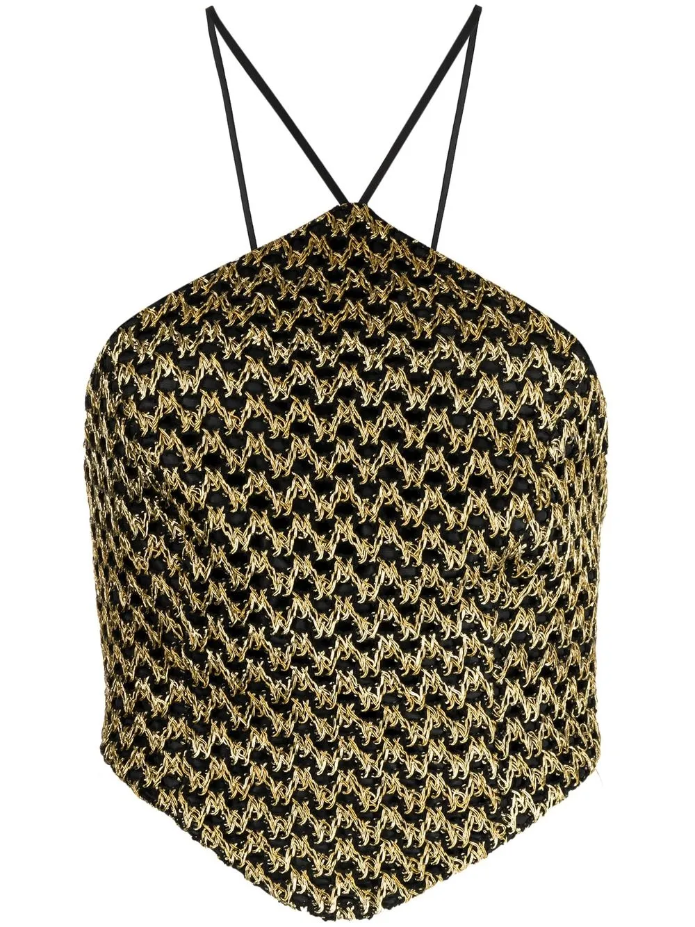 

MANNING CARTELL Soiree halterneck crop top - Gold