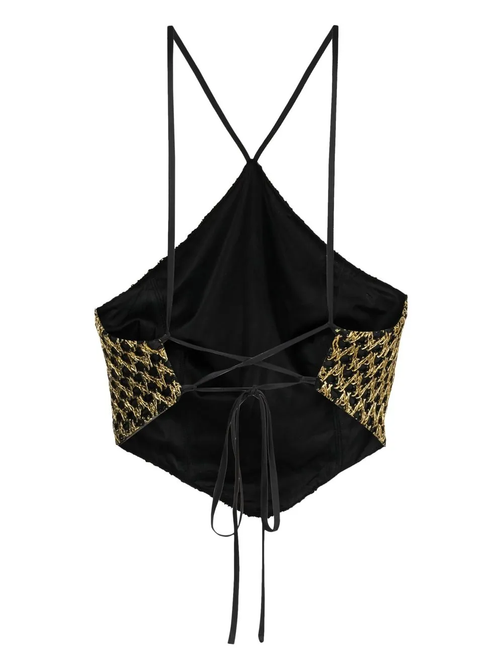 MANNING CARTELL Cropped haltertop - Goud