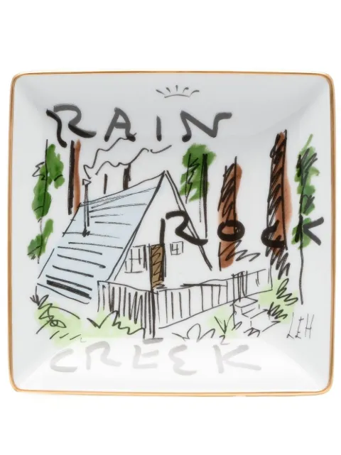 GINORI 1735 Rain Rock Creek square plate (13.5cm)