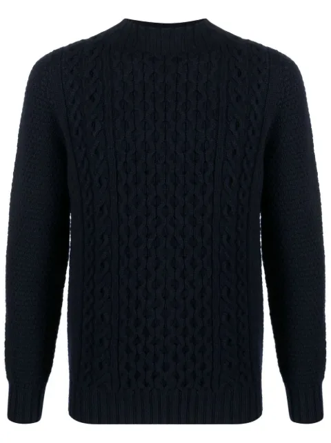 Drumohr cable-knit crew-neck jumper