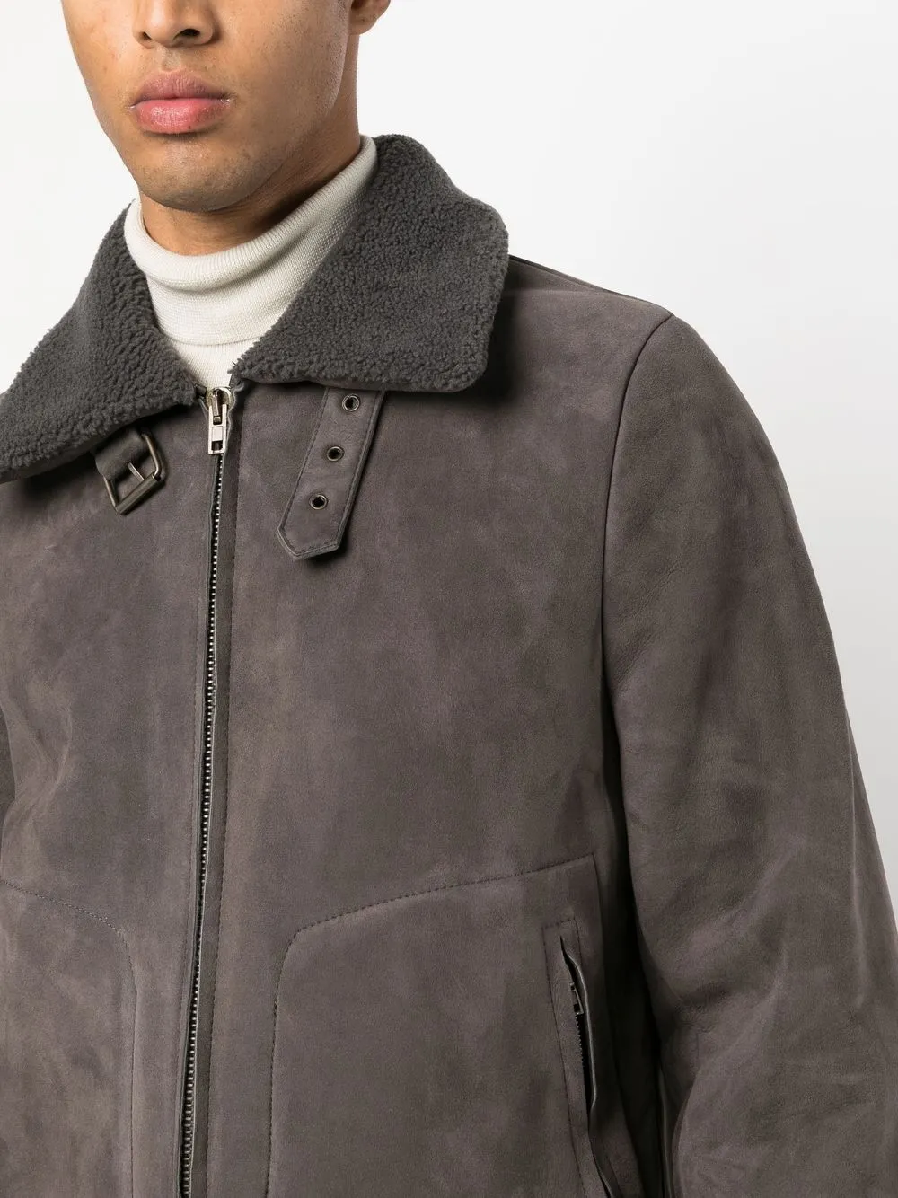 Salvatore Santoro shearlingcollar Zipped Jacket Farfetch