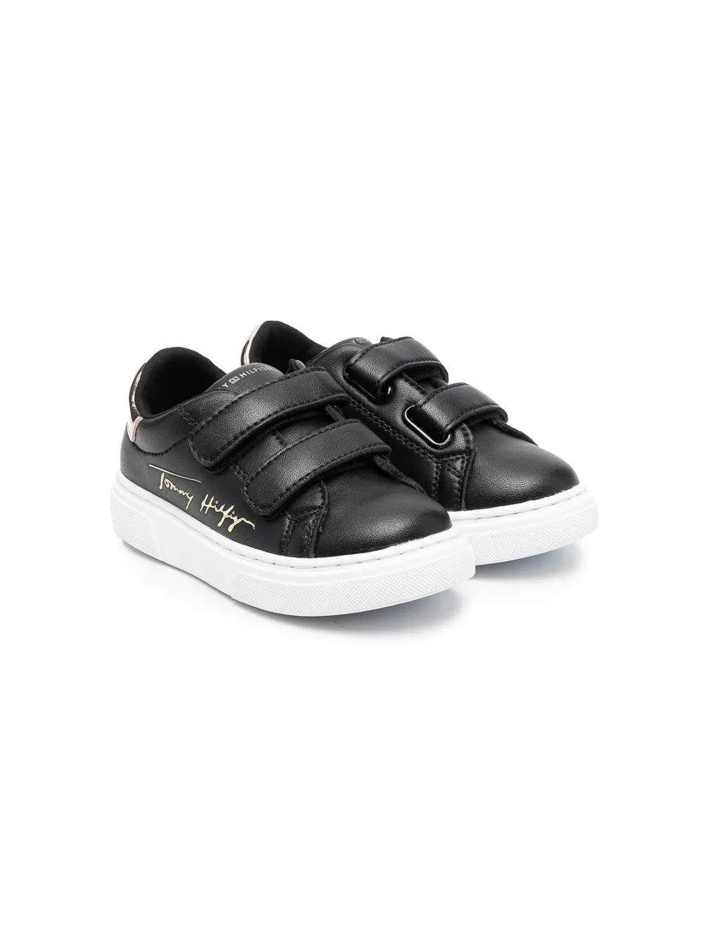 

Tommy Hilfiger Junior touch-strap low-top sneakers - Black