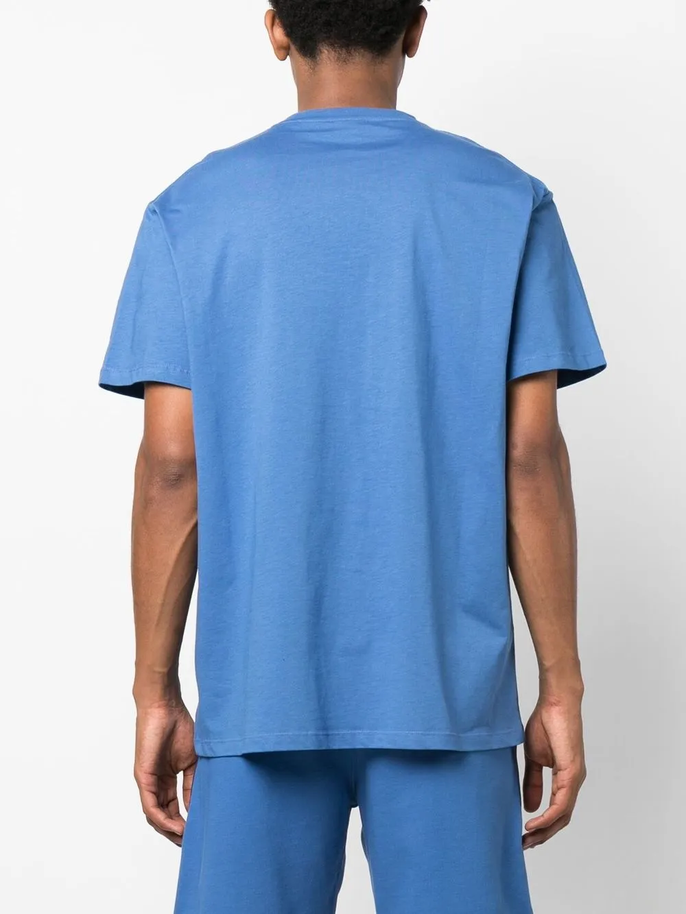 Shop Alexander Mcqueen Short-sleeved Logo-patch T-shirt In Blue