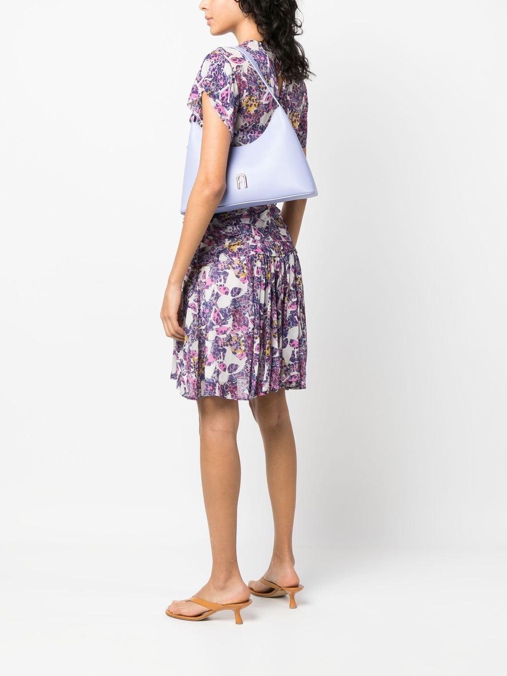 Shop Furla Structured Shoulder Bag In Violett