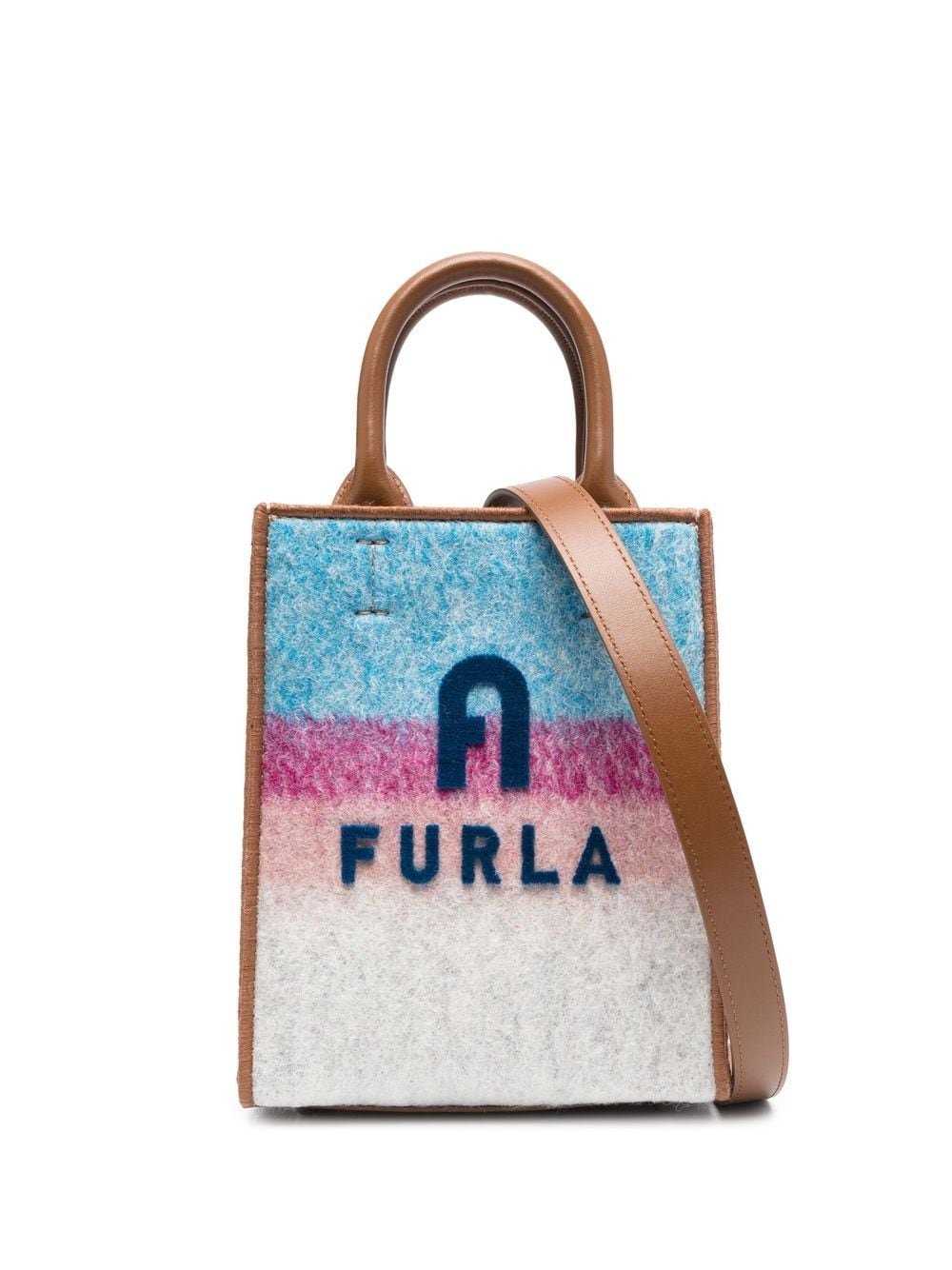 Furla Logo-print Tote Bag In Blue