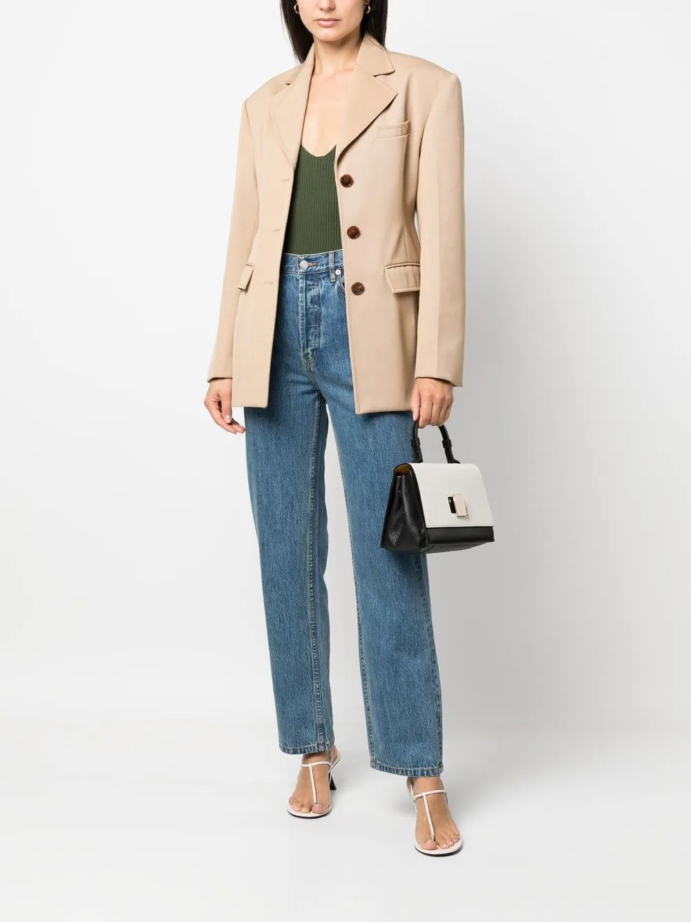 Furla Tweekleurige shopper - Zwart