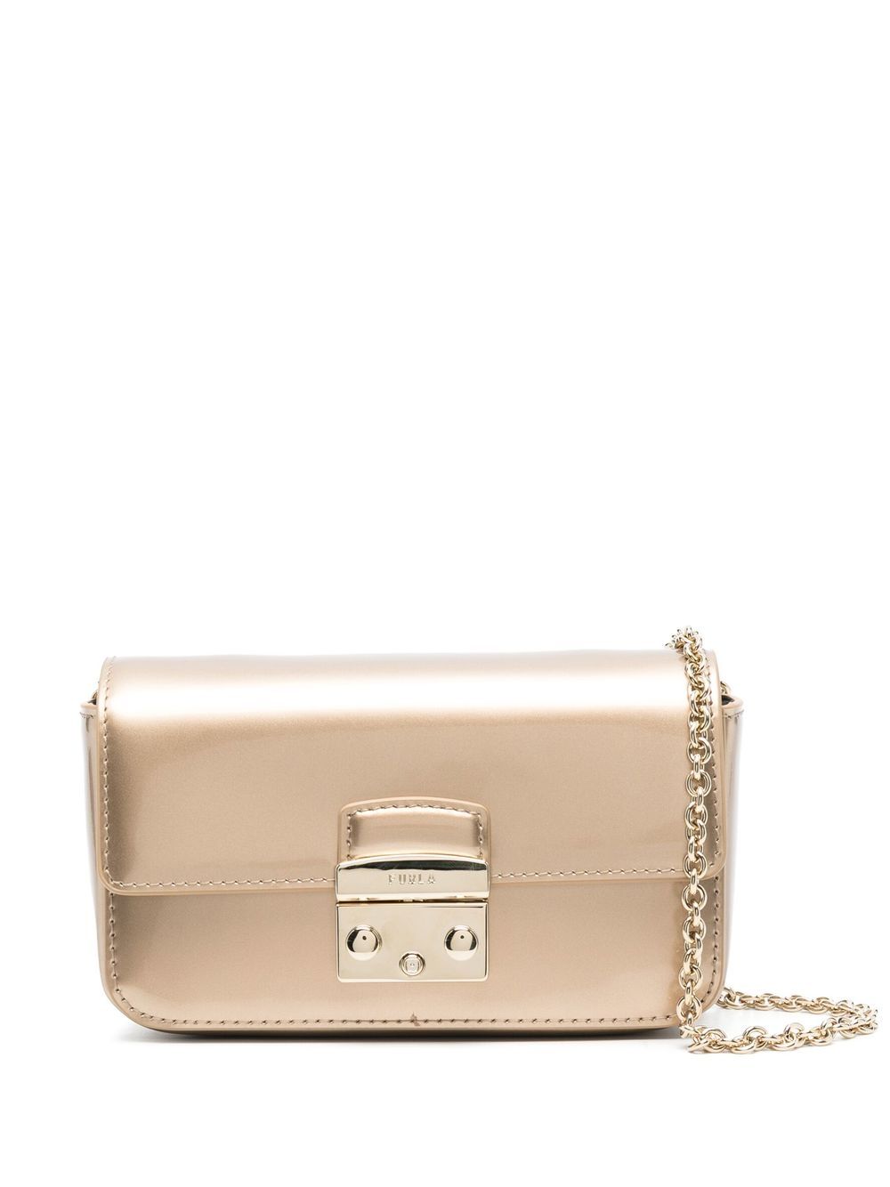 Furla Logo-engraved Leather Crossbody Bag In Brown | ModeSens