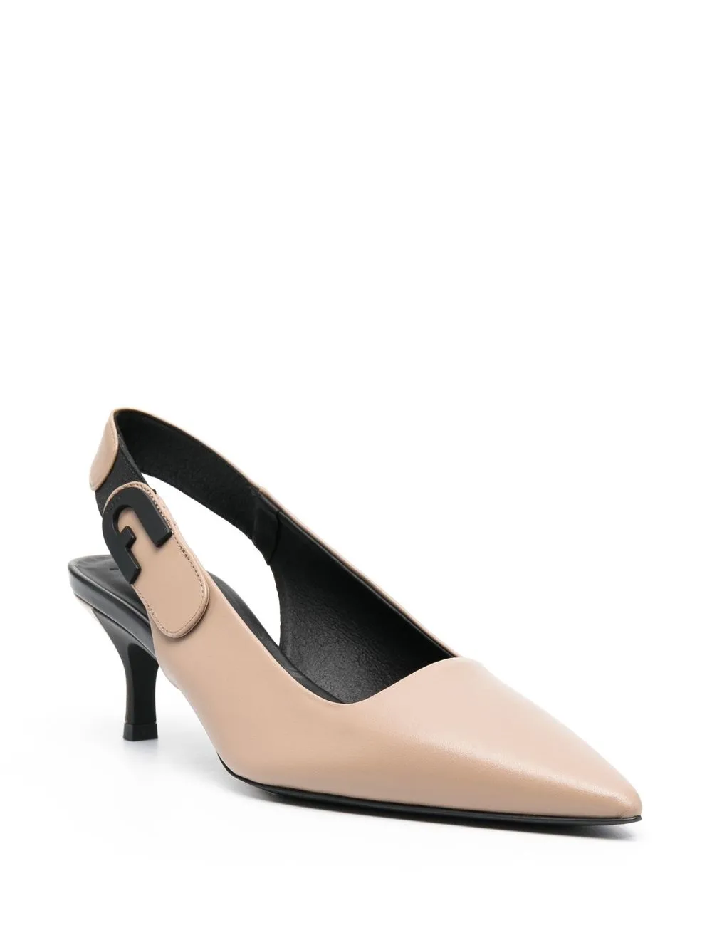 Furla Leren slingback pumps - Bruin
