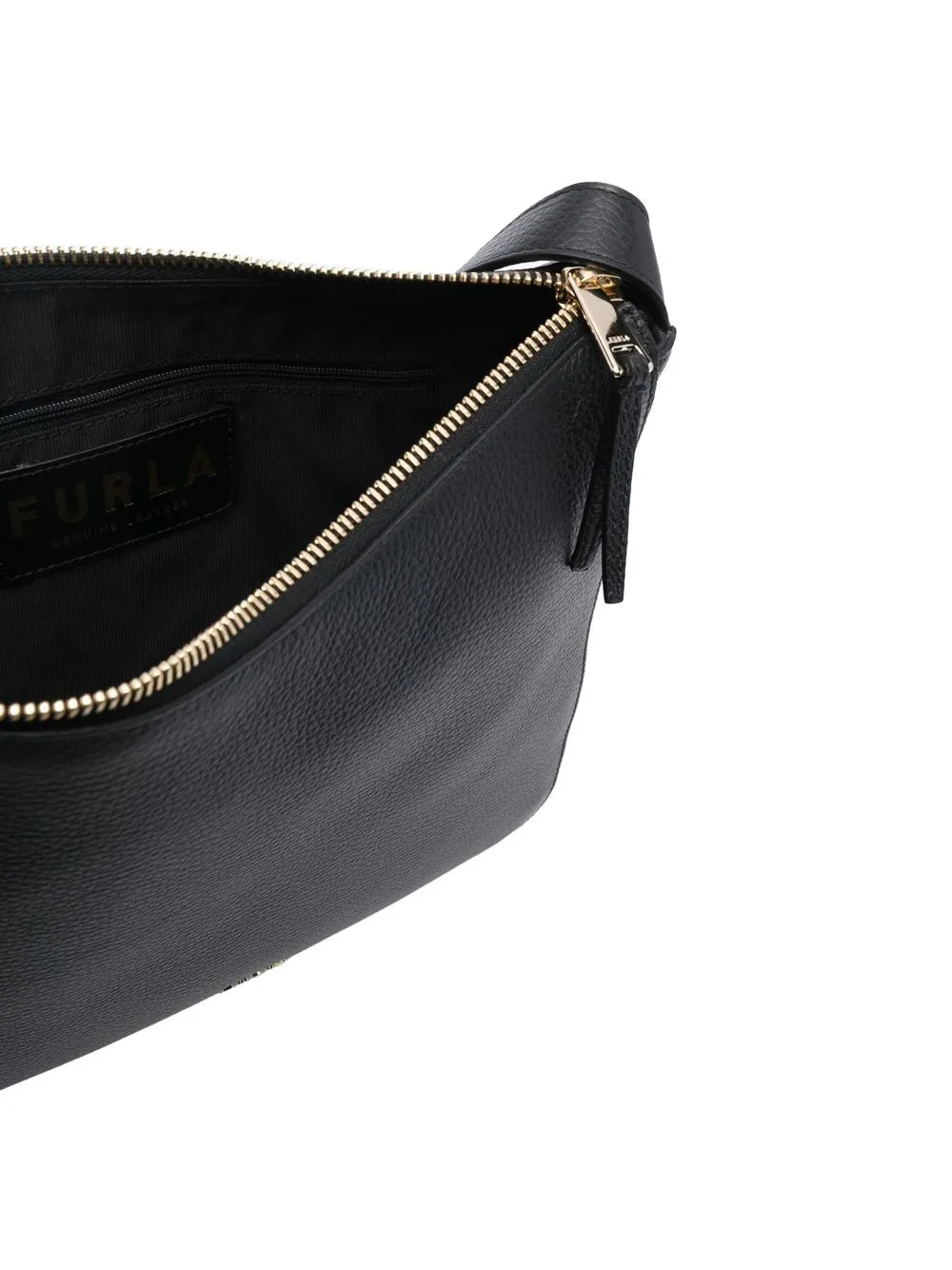 Furla Grained Leather Shoulder Bag In Black ModeSens