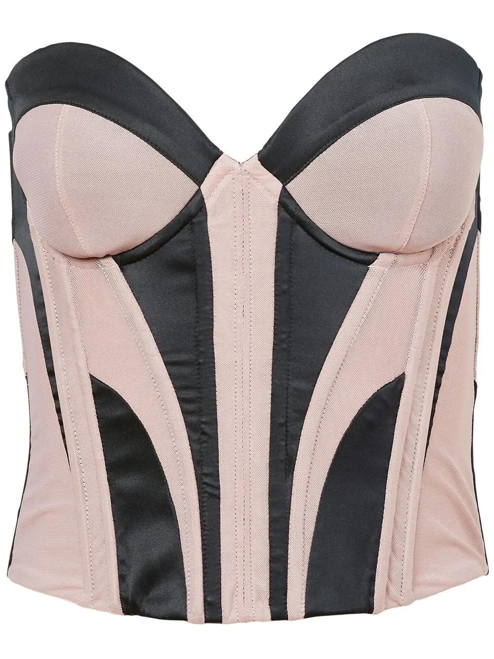 

Fleur Du Mal Hamptons panelled bustier - Neutrals