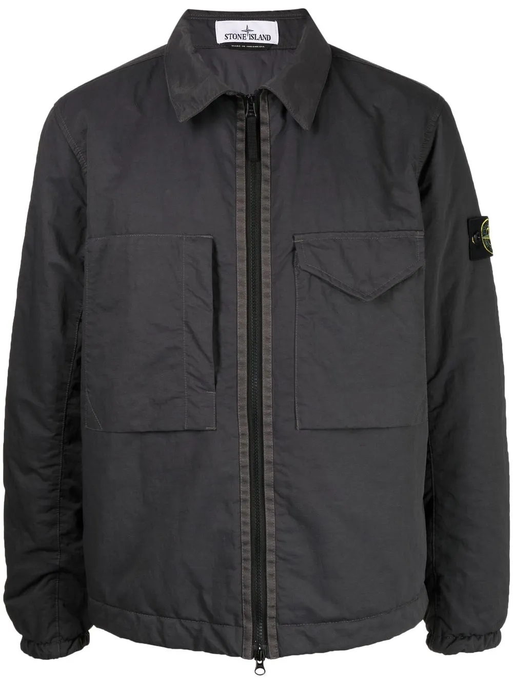 

Stone Island Compass-patch padded jacket - Grey
