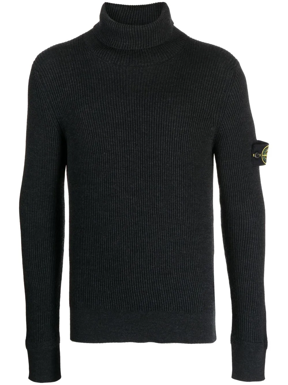 

Stone Island Compass-patch wool jumper - Black