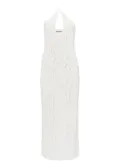 Miu Miu sequin-embellished halter neck dress - White