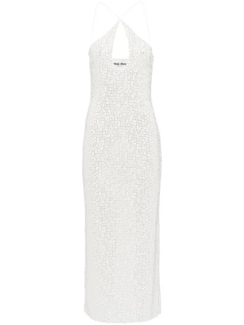 Robe à ornements en sequins - Miu Miu - Modalova