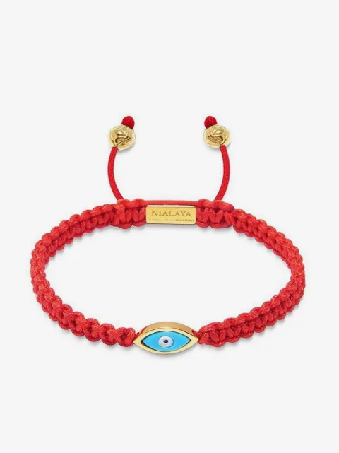 Nialaya Jewelry evil eye-charm braided bracelet