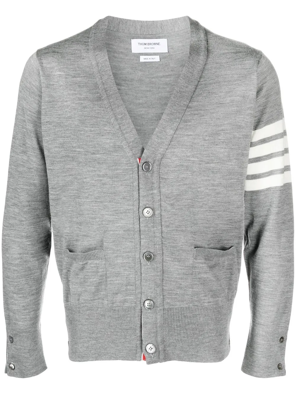 

Thom Browne wool V-neck cardigan - Grey