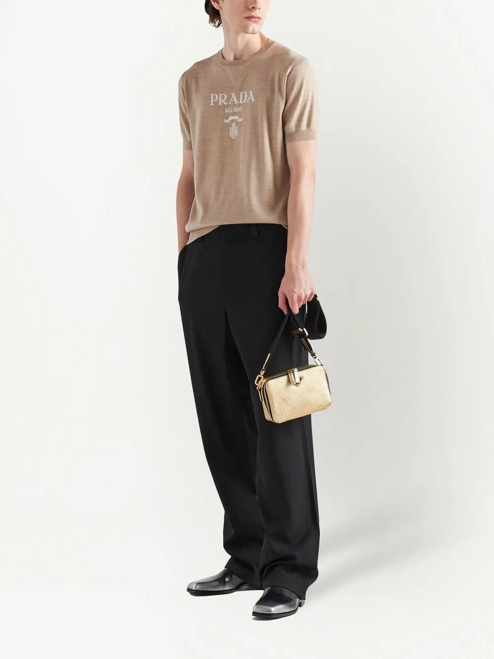 Prada Intarsia trui - Beige