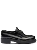 Prada Chocolate brushed leather loafers - Black