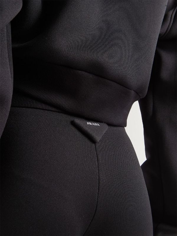 Logo high-rise leggings in black - Prada