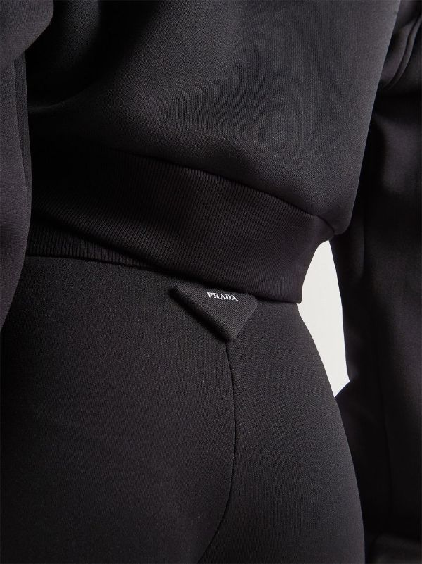 Prada high-waist Fleece Leggings - Farfetch