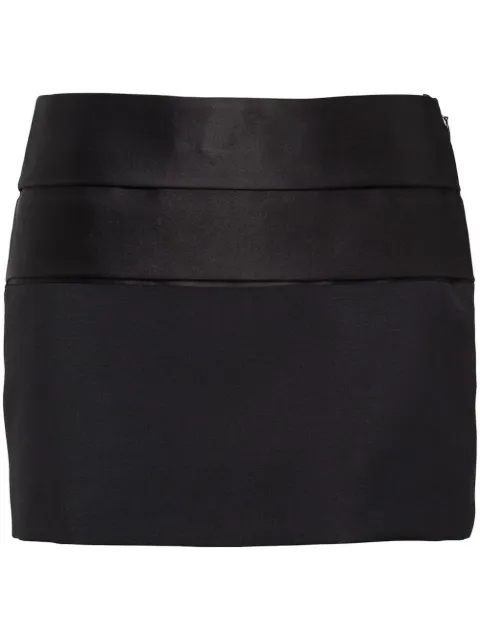 Prada triangle-logo panelled miniskirt
